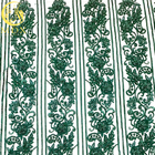Disesuaikan Emerald Green Bordir Kain Renda Manik-manik Dekorasi Berpayet