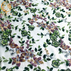 140cm Lebar Kain Renda Bunga 3D / Renda Bordir Bunga Untuk Tekstil Rumah