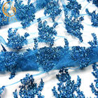 Menakjubkan Tulle Glitter Lace Fabric Bordir Manik-manik Untuk Pernikahan