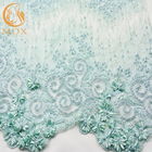 MDX Soft 3D Floral Bordir Kain Renda Buatan Tangan Untuk Gaun Pesta
