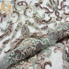 Bridal Beaded 3D Lace Fabric Bordir Kain Renda Berkelanjutan