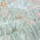 Polyester Hand Cut Applique Lace Fabric Sangat Baik Disesuaikan Untuk Gaun Pengantin