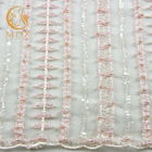 MDX 3D Bridal Lace Fabrics 20% Polyester Lace Material Untuk Gaun
