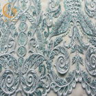 Disesuaikan Bordir Mesh Lace Fabric Payet Dekorasi Untuk Wanita Dress