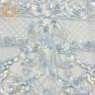 Soft Touching Sparkly Lace Fabric Bordir Mesh Lebar 135cm Untuk Dressmaking
