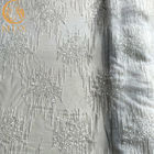 Kain Renda Berkilauan Bordir Putih Yang Indah MDX 20％ Polyester Untuk Gaun