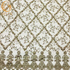 55 Inch Afrika Emas Manik-manik Glitter Payet Bordir Polyester
