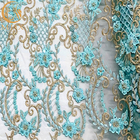 140Cm Bridal Applique Lace Fabric Dress Styles Bordir Manik-manik Untuk Pernikahan