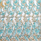 140Cm Bridal Applique Lace Fabric Dress Styles Bordir Manik-manik Untuk Pernikahan