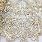 Gaun Pengantin 3D Kain Bordir Manik-manik Renda Pola Bunga Mewah